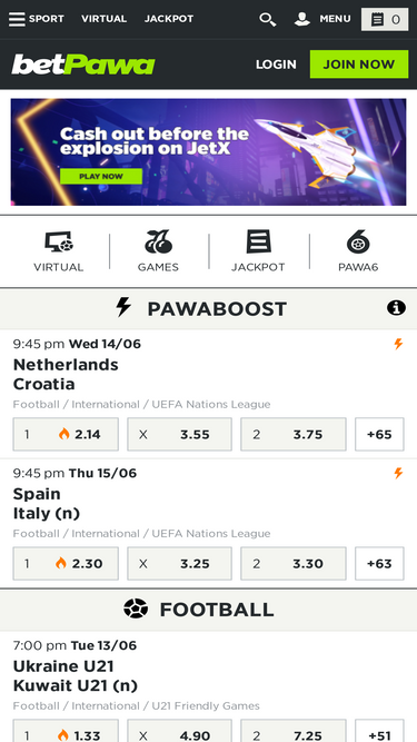 BetPawa Ghana Reward and Virtual Sports Evaluation